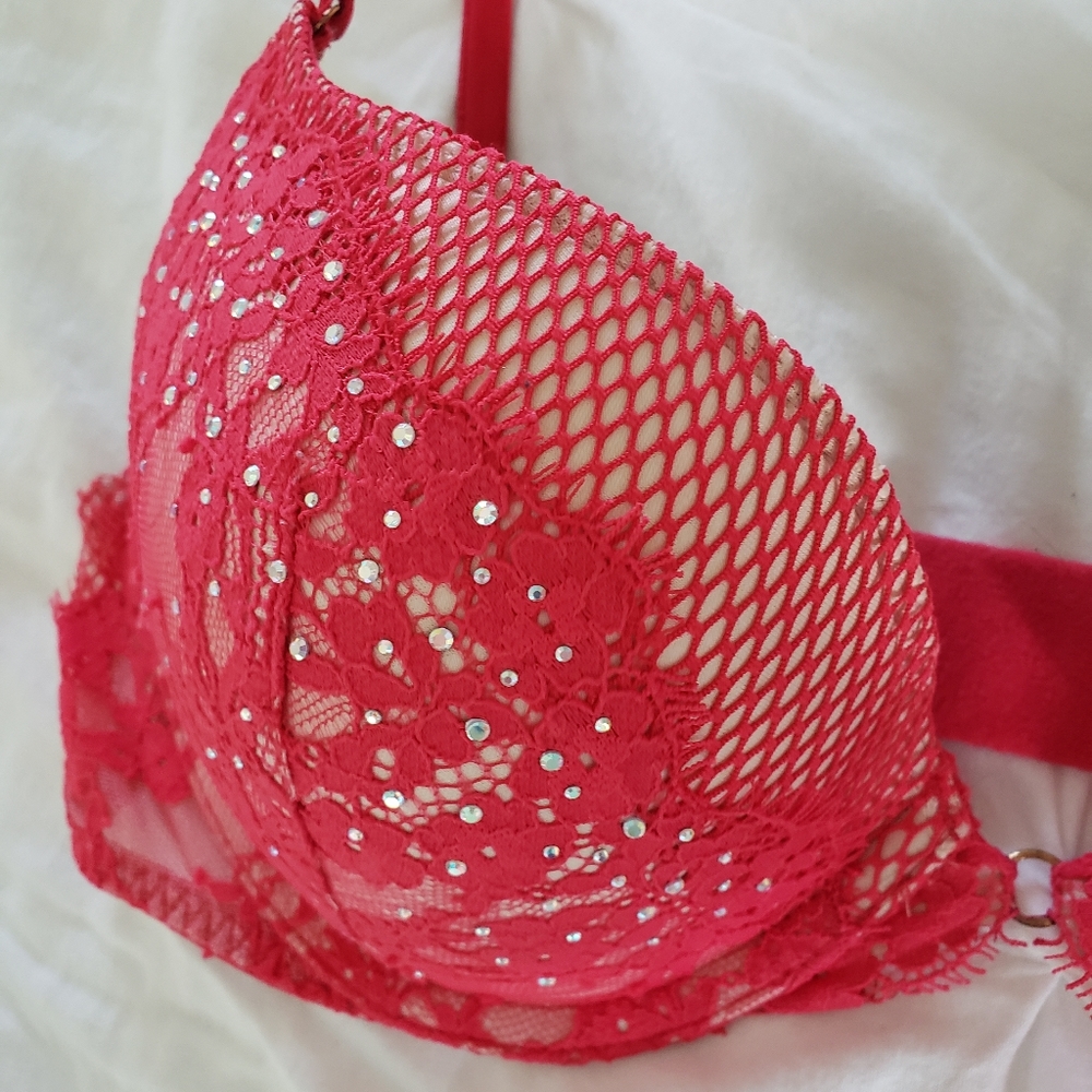 Red Crystal lace Victoria Secret Bra
